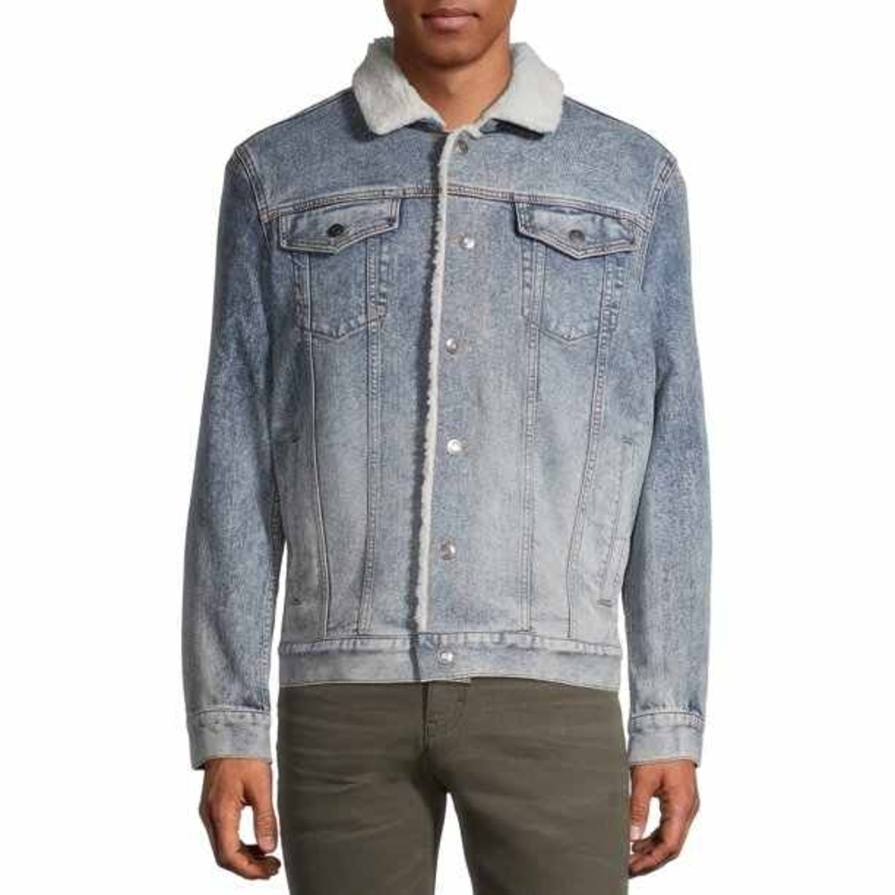 Men's George Denim Flex Jacket with Sherpa Lining